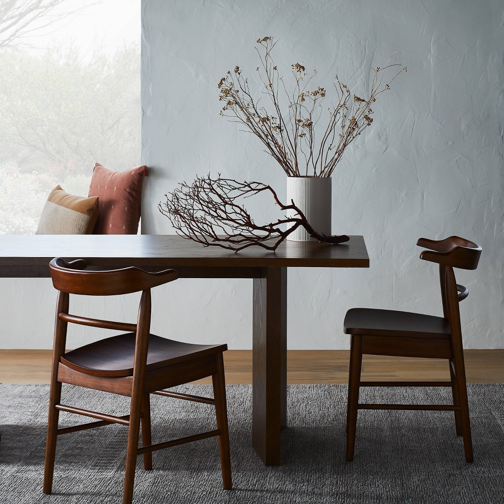 2pk Kaysville Curved Back Wood Dining Chairs Walnut - Threshold™ designed with Studio McGee