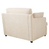 APRILSOUL Oversized Accent Chair with Comfortable Armrest Cushions, Versatile Neutral Style, Elegant Design, Durable Frame - 3 of 4