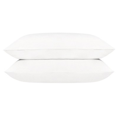 Delara 100% Organic Cotton Percale Weave Pillowcase Set of 2, 400TC GOTS Certified, Smooth & Moisture-Wicking Pillowcases