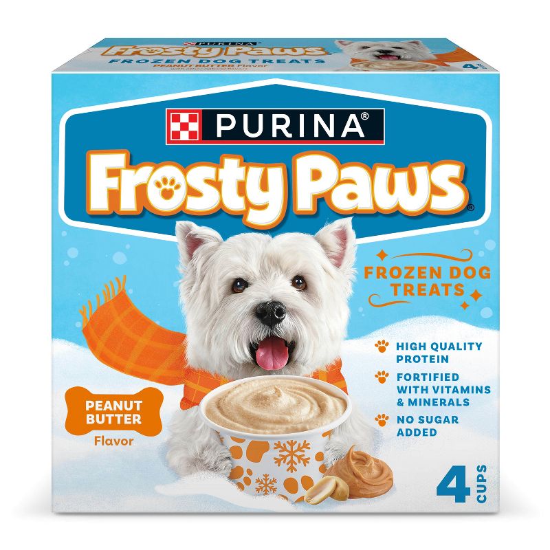 Purina Frosty Paws Peanut Butter Flavor Frozen Dog Treats - 4pk, 1 of 11