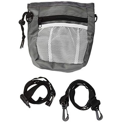 Dog Treat Bag- 4-Way Wear Pouch with Drawstring Closure for Training or Walking- Holds Treats, Cell, Keys, Bags, Pet Toys and Supplies by Petmaker