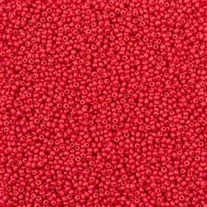 John Bead Czech Glass Seed Beads 11/0 (23g Vial), Terra Intensive Red Matte - 1 of 2