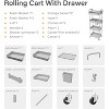 Boersma 4 Tier Rolling Utility Cart with Drawer,Utility Cart Made of Multifunctional Storage Organizer Tool for Kitchen,Bathroom,Living Room - 4 of 4