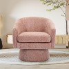 360° Swivel Barrel Chair with Lumbar Support, Modern Accent Armchair with Chenille Upholstery for Living Room, Bedroom, and Office - 3 of 4