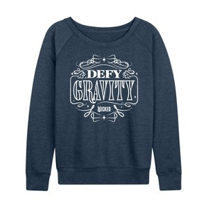 Women's - Wicked - Defy Gravity Lightweight French Terry Wide Neck Long Sleeve Shirt - 1 of 4