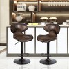 Costway Set Of 4 Adjustable Bar Stools Swivel Bar Chairs W/ Backrest ...