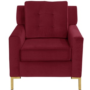 Parkview Chair with Y Metal Legs Velvet Berry - Skyline Furniture, Velvet Pink