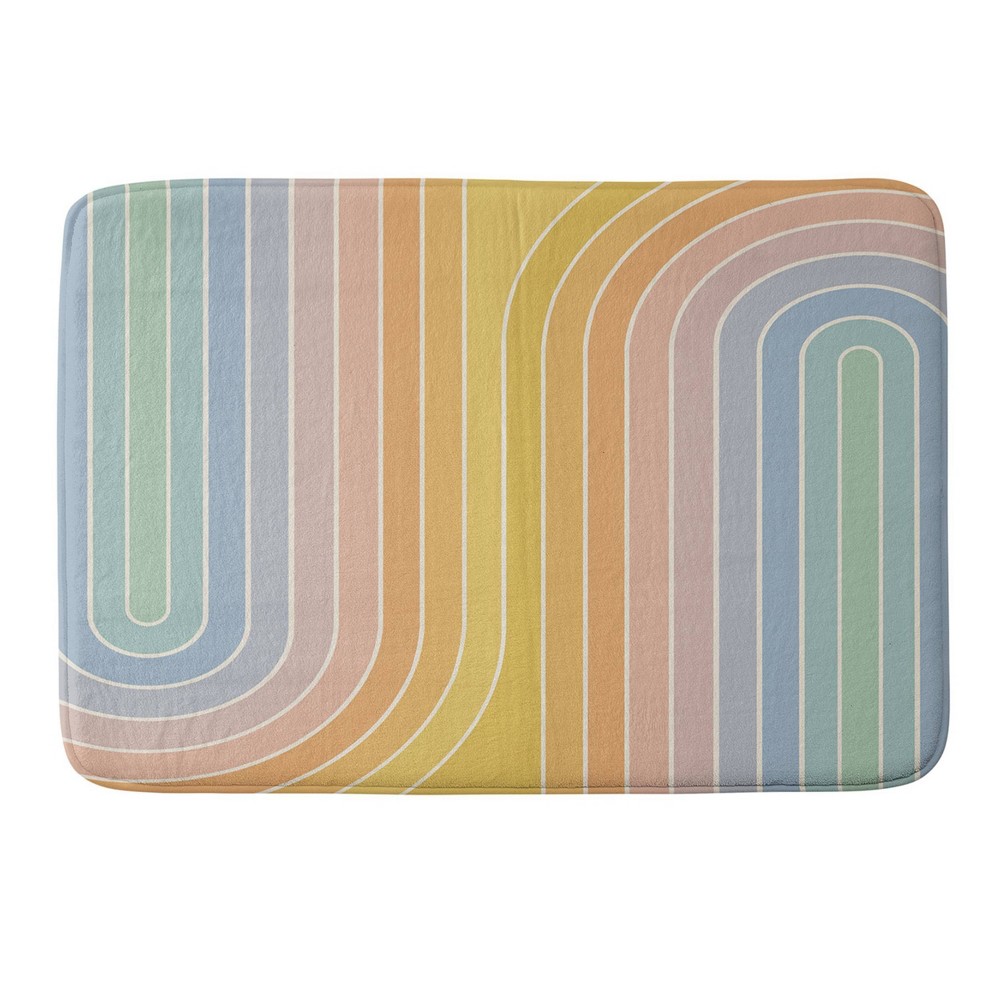 Photos - Bath Mat Color Poems Gradient Curvature Heavy Memory Foam Bath Rug - Deny Designs