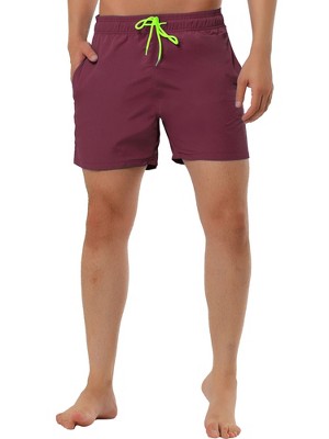 TATT 21 Men's Summer Holiday Elastic Waistband Drawstring Mesh Lining Swimwear Shorts
