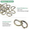 Unique Bargains Durable Multipurpose Iron Non-Welded Dee Rings Metal Buckle for Purse 10 Pcs - 2 of 4