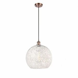 White Mouchette - 1 Light Cord Hung Pendant In Modern Style-16.63 Inches Tall and 13.75 Inches Wide - 1 of 1