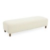 Modern Comfortable Ottoman Bench,Boucle Upholstered Without Storage,Multifunctional Shoe Bench,Foot Rest Bench,Bedroom Bench-Cuddlewood - 3 of 4