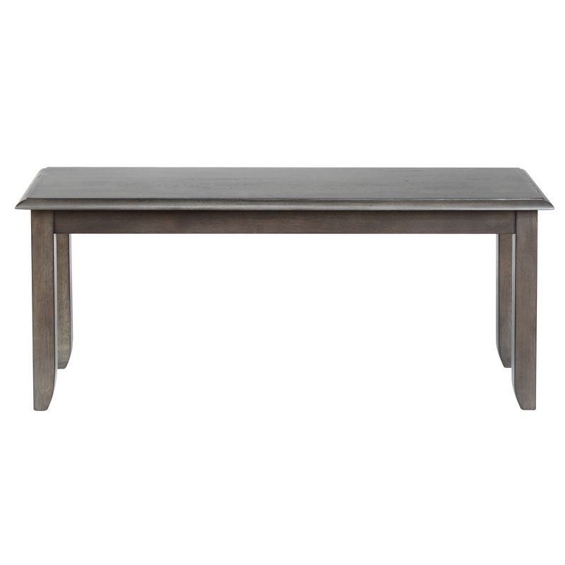 Besthom Shades of Gray Weathered Grey Dining Bench 18 in. X 42 in. X 14 in., 1 of 7
