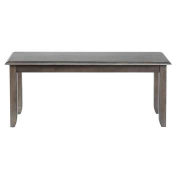 Besthom Shades of Gray Weathered Grey Dining Bench 18 in. X 42 in. X 14 in.