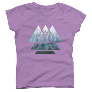 Girl's Design By Humans Misty Forest Sacred Geometry By Maryedenoa T-Shirt - 1 of 3
