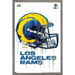 Trends International NFL Los Angeles Rams - Drip Helmet 20 Framed Wall Poster Prints - 1 of 4