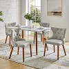 Lidia Mid-century Modern Wingback Dining Chair with Solid Wood Legs Set of 4|ARTFUL LIVING DESIGN - 2 of 4