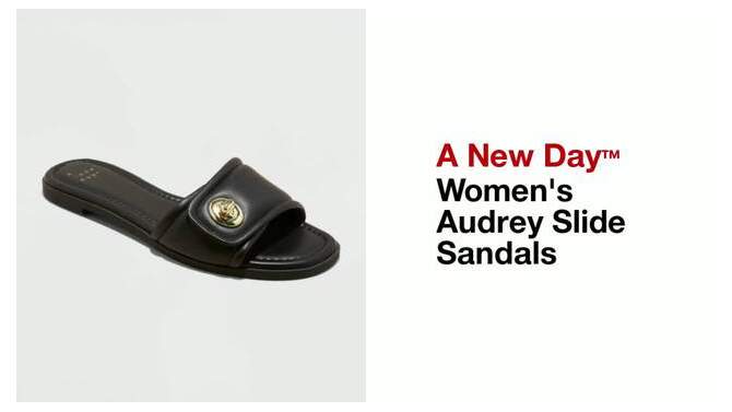 Women&#39;s Audrey Slide Sandals - A New Day&#8482;, 2 of 6, play video