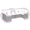 vidaXL 7 Piece Patio Sofa Set with Cushions Black and Cream Poly Rattan - 3 of 4
