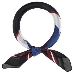 INSPIRE CHIC Women's Stripes Printed Square Satin Neck Scarves 1Pc - 1 of 4