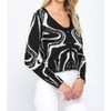 Women's Two-Piece Marble Print Cardigan Set - Fate - 2 of 3