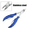 Unique Bargains Toe Nail Clippers Professional Nail Clipper Kit for Travel or Home Blue Stainless Steel - 3 of 4
