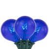 Northlight G50 Globe Indoor Outdoor Patio Light Set - Blue - 9' Green Wire - 10ct - 2 of 4