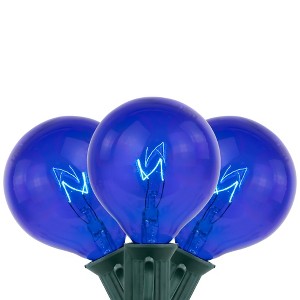 Northlight 10-Count Blue G50 Globe Christmas Patio Lights- 9ft, Green Wire - 1 of 4