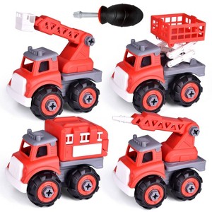 Fun Little Toys Take Apart and Build Fire Trucks 4pc - 1 of 3