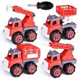 Fun Little Toys Take Apart and Build Fire Trucks 4pc