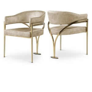 Meridian Furniture,Madelyn Velvet Dining Chair, Set of 2 - 1 of 4