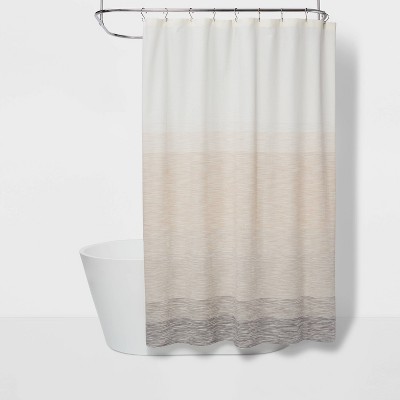Spacedye Shower Curtain Beige Ombre, Brown And Gray Shower Curtain