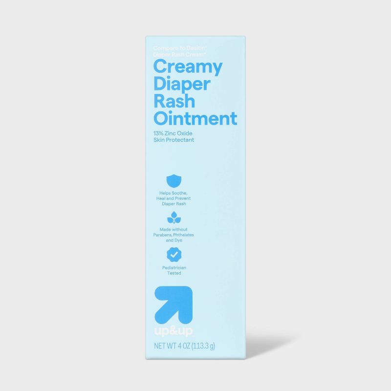 Creamy Diaper Rash Ointment - Zinc Oxide Aloe &#38; Vitamin E - 4oz - up &#38; up&#8482;, 1 of 5
