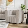 HOMES: Inside + Out Rainmist Glam Boucle Fabric Channel Tufted Accent Armchair - image 2 of 4