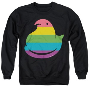 Peeps Rainbow Striped Easter Peep Unisex Adult Crewneck Sweatshirt - 1 of 4