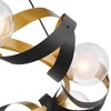 Possini Euro Design Streamer 31 3/4" Modern Chandelier Ceiling Light Fixture Dining Room Over Table Kitchen Island Ring LED Black and Gold Finish - 3 of 4