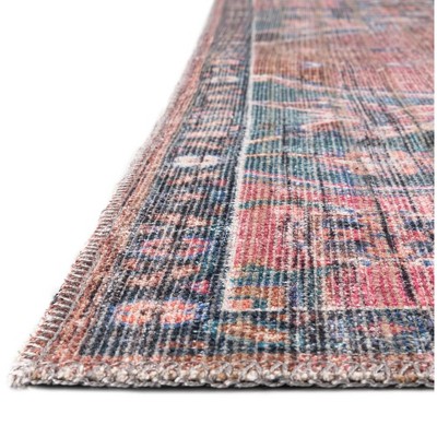 Nostalgia Gem Floral Flatweave Multicolor Synthetic Rug