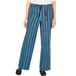 I.N.C International Concepts Womens Deluxe Casual Wide Leg Pants, Blue, Medium - 1 of 1
