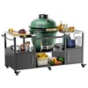 Heavy-Duty BBQ Grill Cart with Stainless Steel Worktop, Spacious Storage, Outdoor Design - 2 of 4