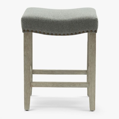 WestinTrends 24" Upholstered Saddle Seat Counter Stool