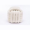 Grungis Small Chenille Fabric Knot Design Ottoman Bench,Makeup Stool Footstool Stylish Seat for Living Room,Bedroom - 3 of 4