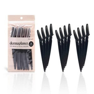 Kitsch Mass Dermaplaning Set Facial Rollers - Black - 12pc - 1 of 3