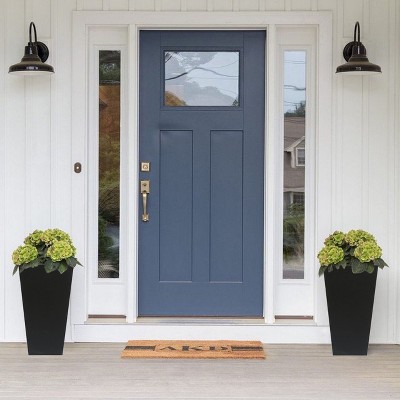 Black Tall Tapered Magnesium Oxide Planter