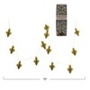 Storied Home Handmade Recycled Paper Honeycomb Finial Garland with Gold Glitter, Chartreuse - 2 of 4