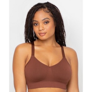 Curvy Couture Women's Plus Size Supportive Seamless Wirefree - 1 of 4