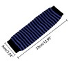 Allegra K Women's Stripe Print Knitted Fingerless Elbow Length Gloves Warmers One Size 1 Pair - 3 of 4