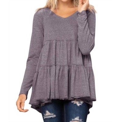 Women's Forever Isn't Enough Tiered Tunic Top - Oddi