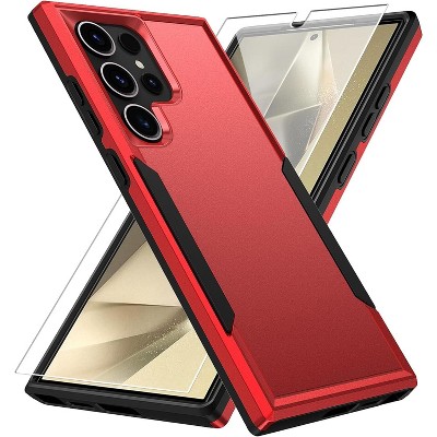 Entronix Heavy Duty Case Designed for Samsung Galaxy S23 Ultra Case with 1Pc Tempered Glass Screen Protector, Shockproof Dropproof Anti-Scratch Case