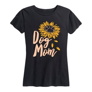 Women's - Instant Message - Paw Flower Dog Mom Short Sleeve Graphic T-Shirt - 1 of 4