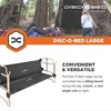 Disc-O-Bed Large Camo-O-Bunk 2 Person Bench Bunked Double Bunk Bed Cots with 2 Side Organizers and Carry Bags for Outdoor Camping Trips, Black - 3 of 4